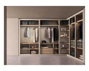 Almirah ตู้เสื้อผ้าไม้ MDF แบบพกพาเฟอร์นิเจอร์ห้องนอนตู้เสื้อผ้าติดผนังแบบปรับแต่งได้ทันสมัย - Product Image 5