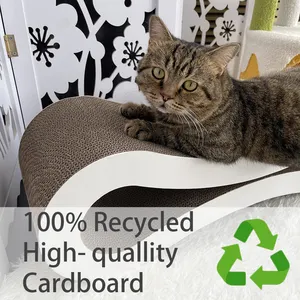 낮은 수량 100% 재활용 골판지 라운지 튼튼한 고양이 긁기 슈퍼 큰 패드 뒤집을 수 고양이 긁기