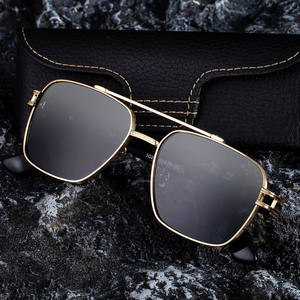 Lunettes de soleil carrées personnalisées pour hommes, verres PC UV400, style Instagram, protection solaire haut de gamme, mode extérieure - Product Image 4