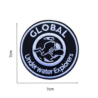 Écussons brodés auto-agrippants GUE Global Diving Organization, badges de sport personnalisés avec logo, thermocollants pour vêtements, sacs à dos et chapeaux