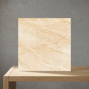 Crema Mischife 600x600mm Glossy Polished Porcelain Tiles Ivory Marble Effect Floor Design - Product Image 3