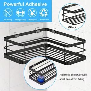 Organizador de Baño Pequeño, Estante de Esquina para Ducha, Color Negro, para Encimera, Hogar y Oficina - Product Image 5