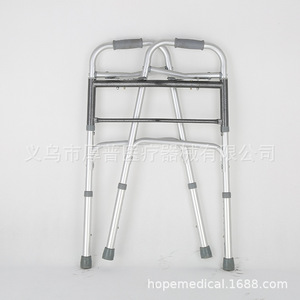 Houpu Aluminum Alloy <b>Walker</b> Foldable Double Buckle With Locking Button <b>For</b> Elderly And <b>Disabled</b> Rehabilitation Use - Product Image 2