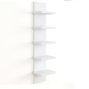 Étagères murales multifonctionnelles modernes à 5 niveaux en bois, forme rectangulaire, pour rangement <span class=keywords><strong>de</strong></span> bijoux, sacs, organisateur <span class=keywords><strong>de</strong></span> salle <span class=keywords><strong>de</strong></span> bain et armoire - Product Image 6