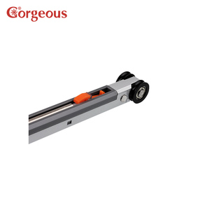 Thép không gỉ hiện đại đôi mềm treo đóng cửa van điều tiết trượt tủ quần áo cửa con lăn bánh xe - Product Image 5