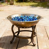 BOYA Pierres de verre solides écologiques bleues modernes de 1/2 pouce, résistantes au feu, durables, pour remplissage de vases décoratifs et décoration de foyers
