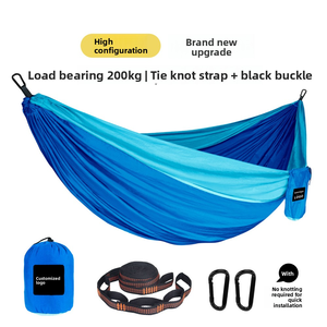 <span class=keywords><strong>Hamac</strong></span> de camping extérieur pour enfant, portable, léger, en nylon, design parachute, double couche, anti-retournement, 2 <span class=keywords><strong>places</strong></span>, 200 lb - Product Image 2