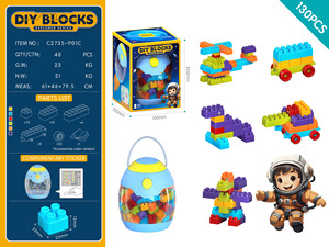 Diy Bullet Building Block Sets Kids Plastic Rocket Storage Jar Asamblea Educación Apilamiento Juguetes - Product Image 6