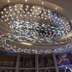 Villa Engineering Designer Bird Chandelier Pendant Lamp <b>Large</b> Circle Crystal Chandelier Ceiling Luxury - Product Image 5