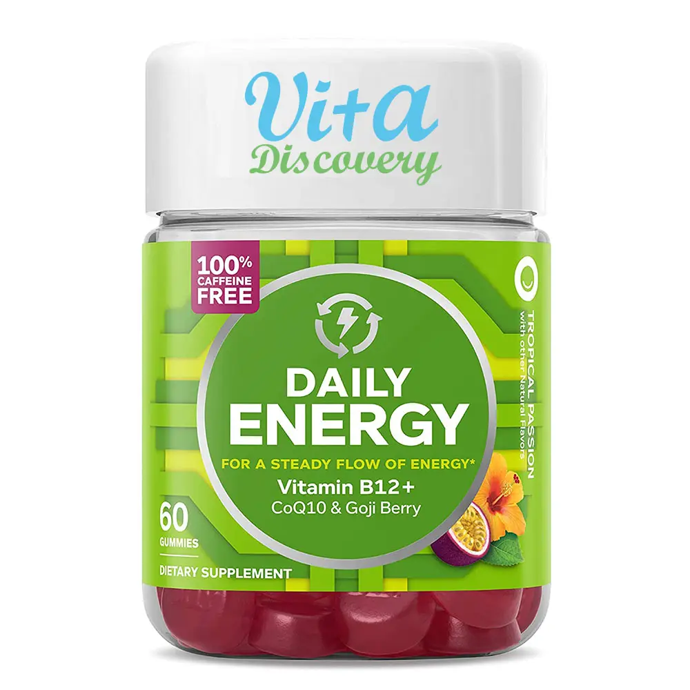 Vitamin B12 Coq 10 Energi Gummies Pencegah Radang Darah Kesehatan Memperbaiki Suasana Hati Sebelum Olahraga Gummy
