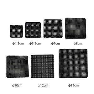 Coussinets de drainage carrés noirs en PP pour pots de fleurs, avec trous de drainage, pour plantes succulentes, fournitures de jardin écologiques - Product Image 5