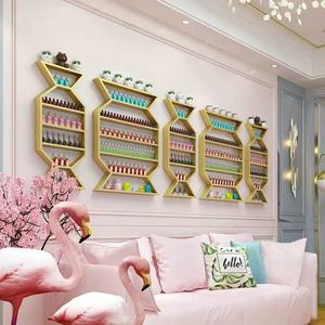 Iron <b>Nail</b> Polish Rack, <b>Wall</b>-mounted <b>Nail</b> Art Display Rack, Popular Gel Polish Display Rack, <b>Nail</b> Salon <b>Wall</b> Shelf - Product Image 2