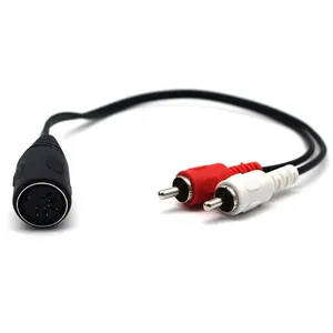 5 Pin Din Female to 2 RCA Male Plug AMP Professional Grade Audio Cable for Bang & Olufsen Naim Quad Stereo Systems