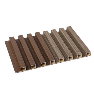 Panneaux muraux décoratifs carrés or noir persienne de <span class=keywords><strong>plafond</strong></span> Wpc Panneaux cannelés bois <span class=keywords><strong>pvc</strong></span> Wpc Panneaux muraux intérieurs - Product Image 6