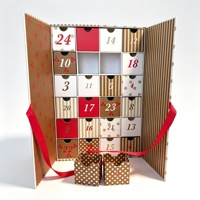 Boîte de calendrier de l'avent personnalisée avec logo, 24 jours, chocolats, calendriers de l'avent alimentaires, emballage cadeau