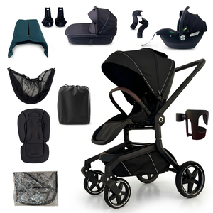 <span class=keywords><strong>Poussette</strong></span> bébé portable de luxe 4 en 1 avec siège auto, pliable, compacte, en aluminium, grandes roues, réversible pour bébé - Product Image 2