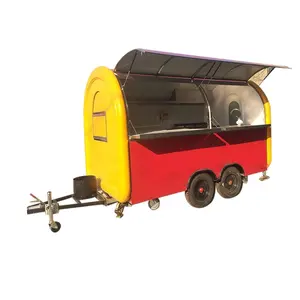 Mobile Pop-up Street Fibre Glass Pizza Food Vend Warmer Cart Push Hot Nut for Sale in the Philippines