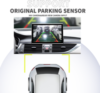 Autoradio avec écran tactile de 9 pouces, support de tableau de bord détachable, lecteur multimédia pour Audi A6 C7 A7, Android Auto sans fil, CarPlay, 1 an