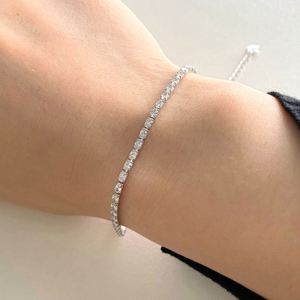 Dylam <b>Iced</b> Out Cubic Zircon Bracelet Sterling Silver 925 Tennis Bracelet Jewelry for Women - Product Image 6