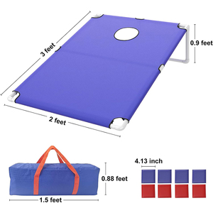 Juego de PVC con agujeros de maíz enmarcados, juego al aire libre, 8 bolsas de frijoles Cornhole para interiores y exteriores para niños y adultos, juego portátil Cornhole - Product Image 2