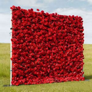 Mur de fleurs artificielles sur mesure de qualité supérieure, décoration moderne pour scène de mariage, accessoire floral pour cérémonie de mariage et décoration d'événements - Product Image 3