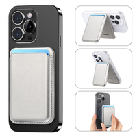 Porte-cartes universel en cuir avec support magnétique puissant amovible pour voyage et bureau