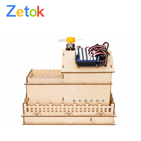 Kit de Aprendizaje de Casa de Madera Zetok, Módulo Electrónico STEM, Juguetes Educativos, Personalización DIY con 16 Lecciones de Tutorial