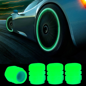 Lot de 4 capuchons universels pour roues de moto et de voiture, protection fluorescente pour valves de pneus en ABS - Product Image 2