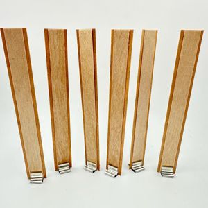 Mèches en bois doubles Mèches en bois pour la fabrication de bougies, Mèche à bougie en bois avec base en métal - Product Image 2