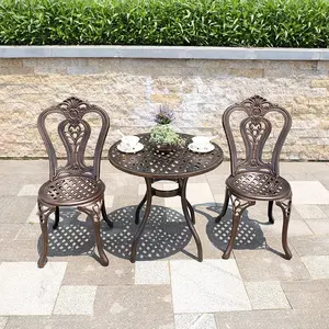 Çin üretici Bistro seti teras şık açık alan yemek seti sandalyeler ile bahçe için/Backyard barbekü kullanarak bahçe seti