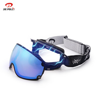 JIEPOLLY Lunettes De Snowboard Personnalisées Lentille Magnétique Anti Brouillard Vente En Gros Lunette De Ski Lunettes De Snowboard Masque Sangle Lunettes Neige