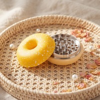 Broyeur à tabac en métal Donut à 3 couches, magnétique, 72 mm, manuel, pour cigarettes, accessoires pour fumeurs