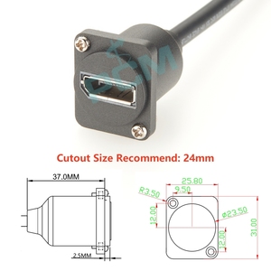 D-nhà ở Displayport Nam để nữ Chassis Núi mở rộng cáp dp Video <span class=keywords><strong>Monitor</strong></span> Panel núi Extender, Displayport Dp để dp - Product Image 3