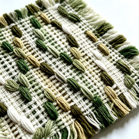 Sous-verre en jacquard bohème tissé, en polyester et coton absorbant, pour tasses à café, protection de table, motif et couleur personnalisables, vente en gros