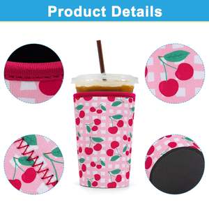 Manchon isolant réutilisable en néoprène de 5 mm d'épaisseur pour canettes de café glacé et boissons froides, compatible <span class=keywords><strong>Starbucks</strong></span> - Product Image 3