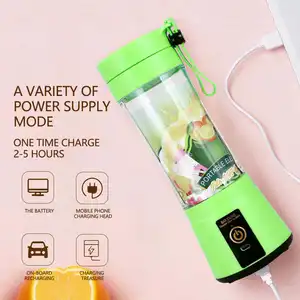 Mini licuadora eléctrica Personal para botella de hielo 2024, máquina exprimidora de 6 cuchillas USB para el hogar, licuadoras portátiles de jugo de frutas, plástico AI 200