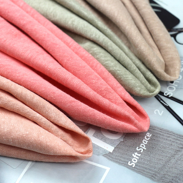 Comfortable 26S Yarn Count 55% Hemp 45% Cotton Jersey Fabric for Tshirt