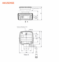 Scanner LiDAR Akusense AS-60C32, angle de vision de 270°, portée de 0 à 40 m, 12 V CC, pour applications d'entreposage autonome