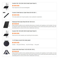 Mini panneau solaire photovoltaïque personnalisé SMT Sunpower de petite forme 50mm 4V 0.39W, module PV miniature, composant de système solaire DIY sur mesure