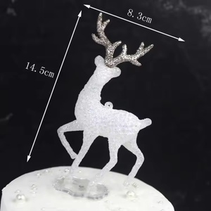 Christmas Theme Home Party Elk Grass Ring <b>Cake</b> Insert Cards <b>Cake</b> <b>Decoration</b> <b>Supplies</b> Tools Merry Christmas <b>Cake</b> Toppers - Product Image 6