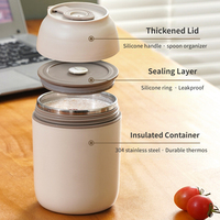 Boîte à lunch isotherme en acier inoxydable pour enfants, avec compartiment pour petit-déjeuner, pot alimentaire, bol à porridge et soupe, conteneur thermique pour aliments