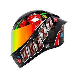 Casco da cavaliere casco completo da moto da uomo sicurezza della personalità del motociclo casco universale Bluetooth invernale quattro stagioni