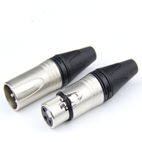 Connecteur XLR 3 broches mâle/femelle avec filetage interne pour câble audio DMX, microphone, système audio Hi-Fi, réparation DIY