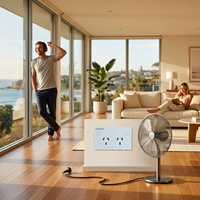 Bon prix, panneau en verre en matériau PC standard AU pour Google Home Alexa Zigbee, interrupteur mural intelligent électrique 10A, prises