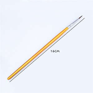 Pinceau à manche en bois pour nail art, avec virole sertie, 4 couleurs, en nylon, pour gel UV, stylo de peinture pour dessin floral - Product Image 4