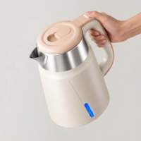 Bouilloire Électrique en Acier Inoxydable 1,8L 1500W avec Arrêt Automatique, Protection Anti-Ébullition à Sec et Base Rotative à 360° pour Usage Domestique et Hôtelier