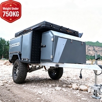 Remorque de camping tout-terrain personnalisée de 750 kg, caravane de voyage tout-terrain, camping léger