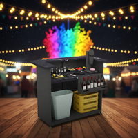 Comptoir de bar à café portable moderne pour événements, station de bar mobile pliable avec étagères de rangement amovibles