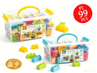 Ensemble de blocs de construction souples pour tout-petits, comprenant des briques en mousse légères et colorées, jouets d'empilage créatifs et sûrs pour l'apprentissage précoce