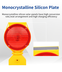 Luz de Advertencia Intermitente Solar para Barricadas de Tráfico, Fácil de Montar en Balizas - Product Image 6